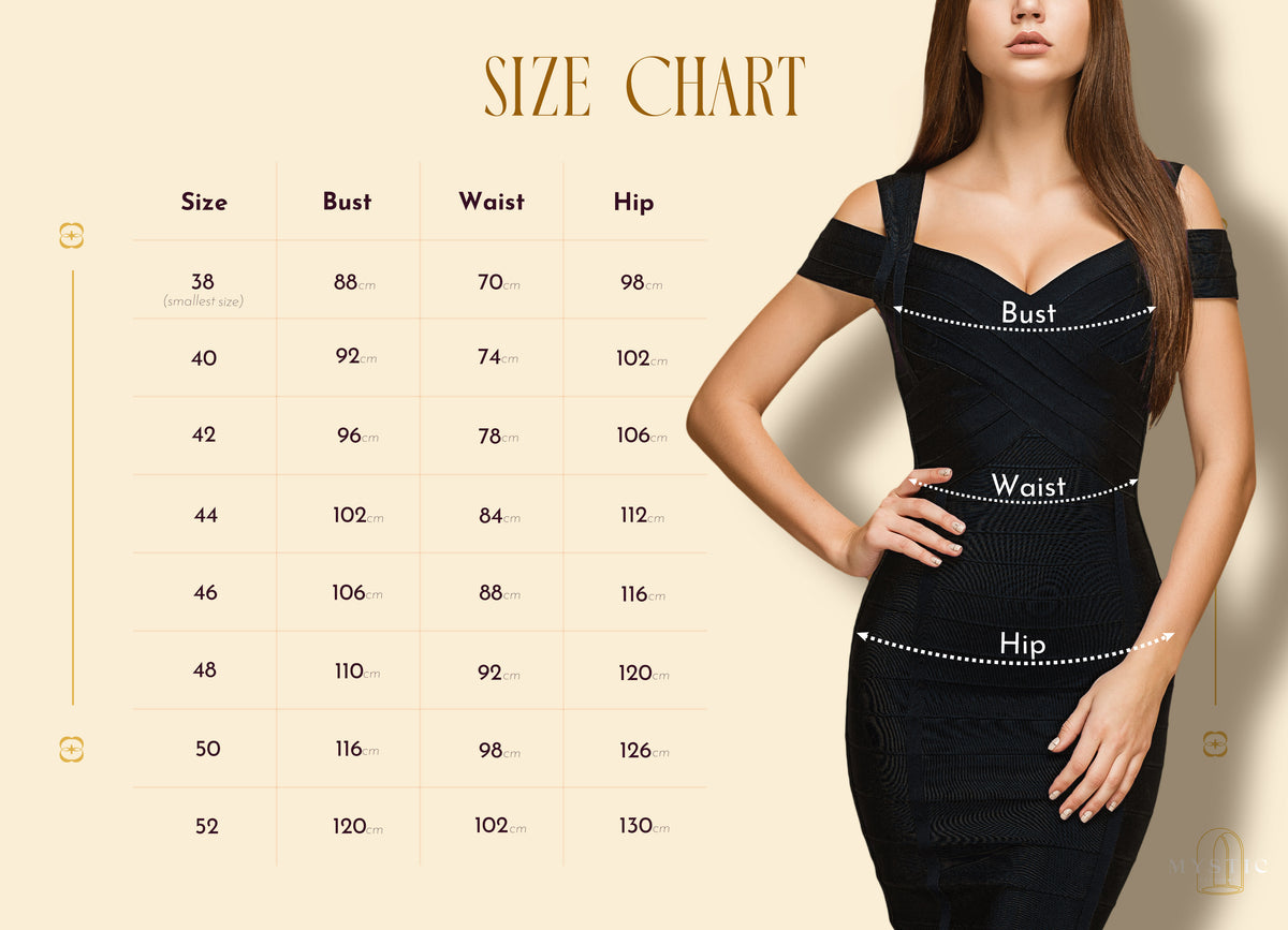 Size Chart Mystic Evenings